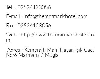 The Marmaris Boutique Hotel iletiim bilgileri
